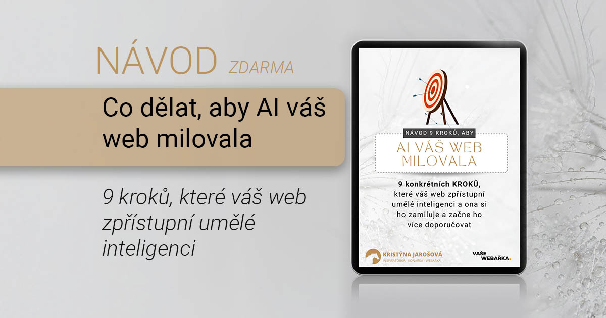 Vizuál i k návodu Aby váš web AI milovala