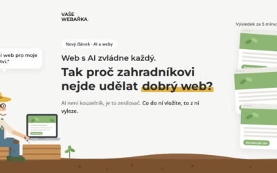 Web s AI zvládne každý. Tak proč zahradníkovi nejde dělat dobrý web?